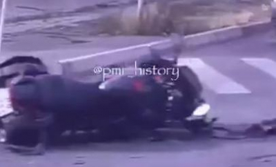 Accident grav în stânga Nistrului. Un motociclist a fost lovit violent de un automobil - VIDEO