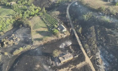 Incendii devastatoare la Ștefan Vodă: Cinci case și peste 30 de hectare de teren, făcute scrum - VIDEO

