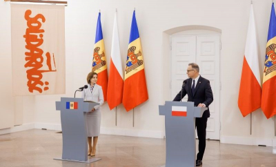 Maia Sandu, la Varșovia: „Moldova este mândră să fie alături de Polonia. Împreună construim o Europă mai sigură și mai unită”