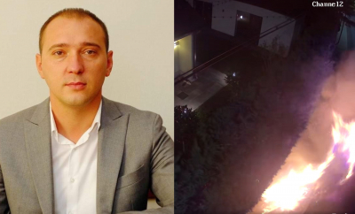 O persoană necunoscută a aruncat un explozibil în curtea primarului din Stăuceni și a fugit. Momentul a fost surprins de o cameră de supraveghere - VIDEO