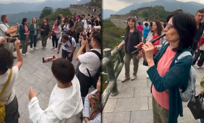 Tradiția românească a ajuns pe Marele Zid Chinezesc: Surorile Osoianu au făcut piatra să vibreze cu doinele noastre străvechi - VIDEO