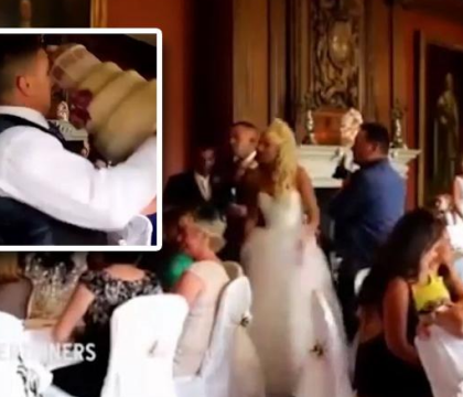 Reactia acestei mirese dupa ce chelnerii scapa tortul pe jos, la nunta. Clipul ajuns viral pe internet - VIDEO Reactia acestei mirese dupa ce chelnerii scapa tortul pe jos, la nunta. Clipul ajuns viral pe internet - VIDEO