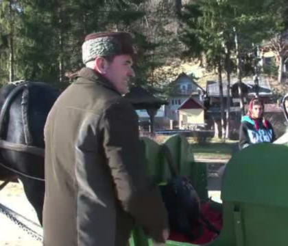 Turistii din Bucovina, plimbati cu trasura in loc de sanie. Vanzatorii de suveniruri fac preturile dupa masina clientului Turistii din Bucovina, plimbati cu trasura in loc de sanie. Vanzatorii de suveniruri fac preturile dupa masina clientului