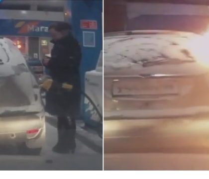 O rusoaica din Siberia si-a aprins o bricheta intr-o benzinarie. Ce a urmat depaseste orice imaginatie - VIDEO O rusoaica din Siberia si-a aprins o bricheta intr-o benzinarie. Ce a urmat depaseste orice imaginatie - VIDEO