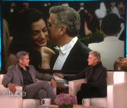 George Clooney a dezvaluit in emisiunea lui Ellen deGeneres cum a cerut-o in casatorie pe sotia sa. "A durat 25 de minute"
