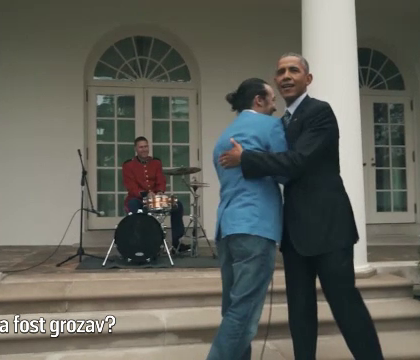 Barack Obama, intr-un numar de freestyle rap alaturi de un cantaret celebru."Eu cred ca va ajunge viral"