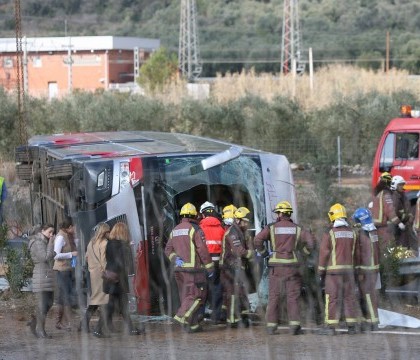 Grav accident in Spania. 14 studenti Erasmus au murit dupa ce autocarul in care se aflau s-a rasturnat pe o autostrada - VIDEO