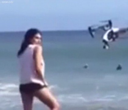 Lovita peste fata de o drona in timpul unei sedinte foto. Cum arata modelul dupa nefericitul incident. VIDEO Lovita peste fata de o drona in timpul unei sedinte foto. Cum arata modelul dupa nefericitul incident. VIDEO