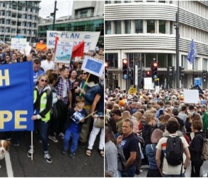 Zeci de mii de britanici protesteaza impotriva iesirii Marii Britanii din Uniunea Europeana: "Putem impiedica BREXITUL" - VIDEO