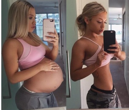 Si-a uimit fanii de pe Instagram la 2 luni dupa ce a nascut. Transformarea unei tinere pasionate de fitness