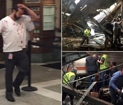 Grav accident feroviar in New Jersey. Un tren a deraiat si a intrat intr-o gara, zeci de oameni sunt raniti - FOTO Grav accident feroviar in New Jersey. Un tren a deraiat si a intrat intr-o gara, zeci de oameni sunt raniti - FOTO
