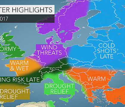 Prognoza AccuWeather pentru iarna 2016-2017: temperaturi peste medie, cu valuri scurte de frig Prognoza AccuWeather pentru iarna 2016-2017: temperaturi peste medie, cu valuri scurte de frig