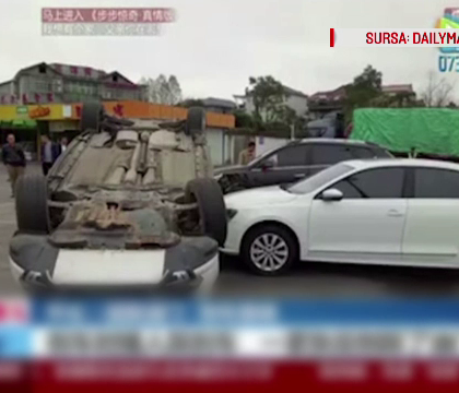 Ce se intampla atunci cand o soferita din China confunda frana cu acceleratia. Sotul ar fi fost de vina