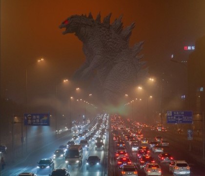 China se sufoca intr-un nor de poluare. Atmosfera ii face pe oameni sa se simta ca intr-o "invazie extraterestra - FOTO