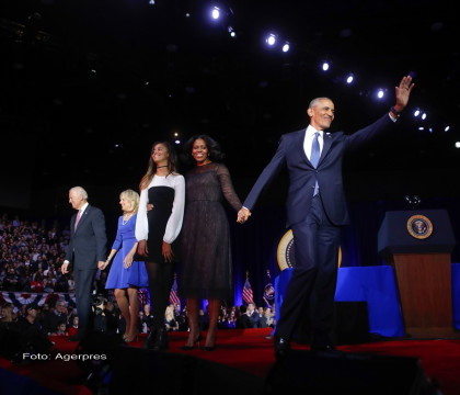 Obama, discurs de adio in fata a 18000 de oameni, la Chicago: "A fost o onoare sa fiu in serviciul vostru. Nu ma opresc aici" Obama, discurs de adio in fata a 18000 de oameni, la Chicago: "A fost o onoare sa fiu in serviciul vostru. Nu ma opresc aici"