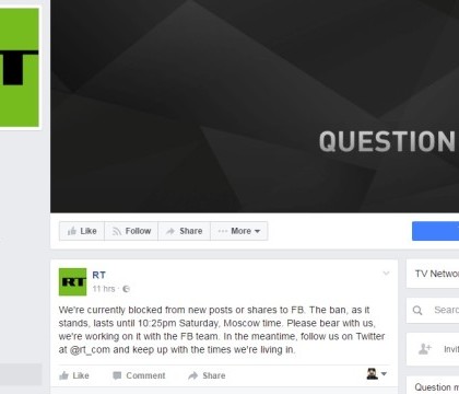 Postul Russia Today nu mai poate da LIVE pe Facebook ceremonia de investire a lui Donald Trump. De ce au rusii interdictie