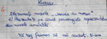 Ingenios: Cum a explicat un elev de a X-a in lucrarea de control la limba romana de ce nu a citit nuvela Moara cu noroc Ingenios: Cum a explicat un elev de a X-a in lucrarea de control la limba romana de ce nu a citit nuvela Moara cu noroc