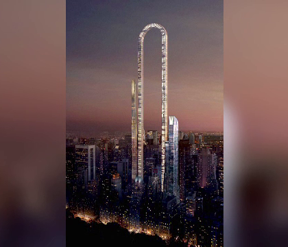 Un turn gigant curbat in forma de U intors, numit "The Big Bend", va fi construit in New York. Va masura 1,22 kilometri Un turn gigant curbat in forma de U intors, numit "The Big Bend", va fi construit in New York. Va masura 1,22 kilometri
