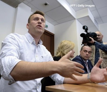 Inamicul numarul 1 al lui Putin, retinut la Moscova. Aleksei Navalnii participa la un protest anticoruptie