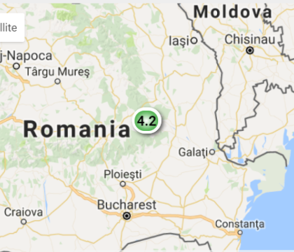 Cutremur cu magnitudinea 4,1, duminica, la pranz, in Vrancea Cutremur cu magnitudinea 4,1, duminica, la pranz, in Vrancea