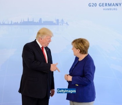 Donald Trump si Angela Merkel, intalnire inainte de Summit-ul G20 de la Hamburg. De ce au ezitat sa dea mana cei doi lideri
