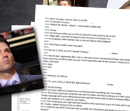 Fiul lui Donald Trump, in mijocul unui scandal care ridica noi semne de intrebare in legatura cu implicarea Rusiei in alegeri Fiul lui Donald Trump, in mijocul unui scandal care ridica noi semne de intrebare in legatura cu implicarea Rusiei in alegeri