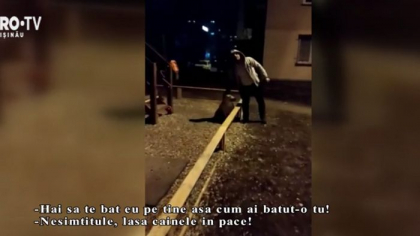 Un barbat din capitala, filmat cum isi bate fara mila cainele. Vecinii au incercat sa-l opreasca, dar in zadar. „Este animalul meu si fac ce vreau” - VIDEO