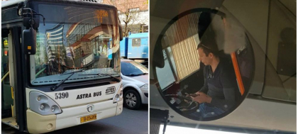 Ce facea un sofer STB in timp ce conducea troleibuzul. Imaginile revoltatoare postate pe net - VIDEO Ce facea un sofer STB in timp ce conducea troleibuzul. Imaginile revoltatoare postate pe net - VIDEO