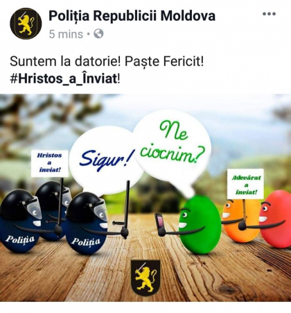 Deputatul ACUM, Dumitru Alaiba, indignat de o postare a politiei: "Tentativa de umor de la politia Republicii Moldova. Bata impotriva telefonului mobil" - FOTO