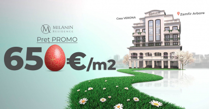 Milanin Residence Colina Puskin: Sfarsim Sarbatorile de Pasti cu un pret promotional de doar 650€ /m2!