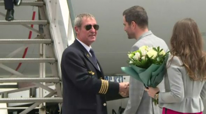 Moment emotionant pentru un pilot TAROM cu 18.000 de ore de zbor