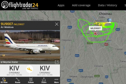 O aeronava face cercuri deasupra tarii noastre - FOTO/VIDEO