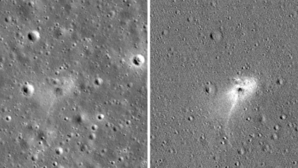 Imaginea surprinsa de NASA pe Luna. ”Am zgariat-o bine!” Imaginea surprinsa de NASA pe Luna. ”Am zgariat-o bine!”
