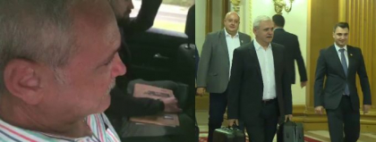 Dragnea a mers la puscarie intr-o camasa cu dungi si si-a luat cu el mancare de acasa