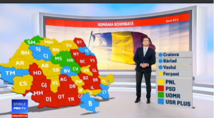 Rezultate oficiale partiale europarlamentare. Alianta USR PLUS a crescut la 21,24%. Harta pe judete