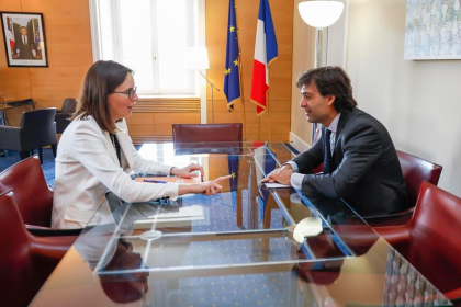 Ministrul de Externe din guvernul Sandu, Nicu Popescu, s-a intalnit cu Amelie de Montchalin, ministrul francez pentru Afaceri Europene - FOTO Ministrul de Externe din guvernul Sandu, Nicu Popescu, s-a intalnit cu Amelie de Montchalin, ministrul francez pentru Afaceri Europene - FOTO