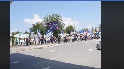 Cum este intalnit Renato Usatii la Vama Sculeni - VIDEO