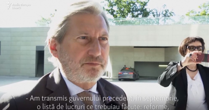 Johannes Hahn vine in aceasta saptamana la Chisinau: "Daca noul guvern poate accelera aceste procese, ceea ce este foarte probabil, atunci fireste ca vom fi gata sa finantam din nou Moldova" - VIDEO