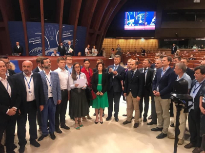 7 delegatii au parasit APCE datorita intoarcerii Rusiei 7 delegatii au parasit APCE datorita intoarcerii Rusiei