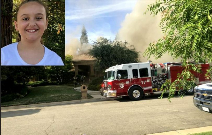 Gestul emotionant al unei fetite pentru vecinii ei care si-au pierdut casa intr-un incendiu - GALERIE FOTO