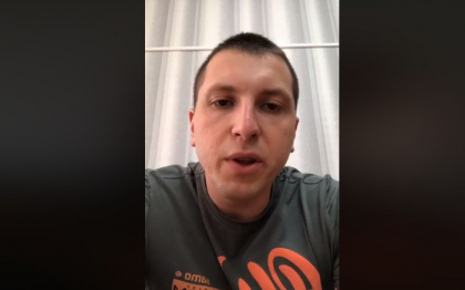 Pavel Grigorciuc, intr-un live pe Facebook, in incinta judecatoriei 