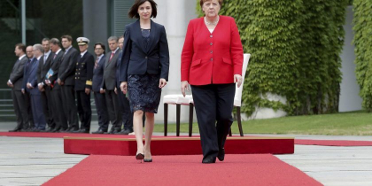 Maia Sandu - intampinata de cancelarul german, Angela Merkel, cu onoruri militare la Berlin. Despre ce au discutat - VIDEO/ZdG.md