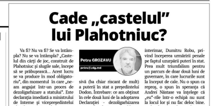 Cade „castelul” lui Plahotniuc? - zdg.md Cade „castelul” lui Plahotniuc? - zdg.md