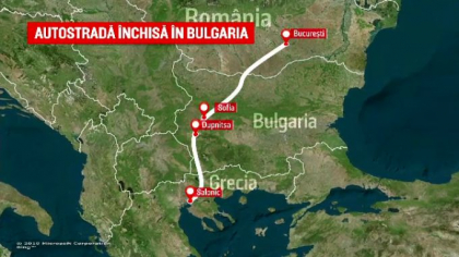 Daca porniti spre Grecia prin Bulgaria in zilele urmatoare, trebuie sa stiti ca o autostrada a fost inchisa