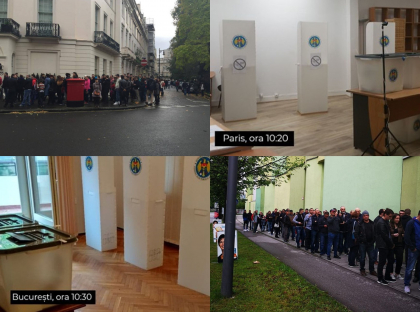 Desi anterior erau cozi si imbulzeala, acum sectiile de votare din strainatate sunt goale. Prezenta uimitoare la vot in cele patru circumscriptii uninominale: la vest de RM, acolo unde a castigat Maia Sandu, sunt doar 2 300 de alegatori - FOTO Desi anterior erau cozi si imbulzeala, acum sectiile de votare din strainatate sunt goale. Prezenta uimitoare la vot in cele patru circumscriptii uninominale: la vest de RM, acolo unde a castigat Maia Sandu, sunt doar 2 300 de alegatori - FOTO