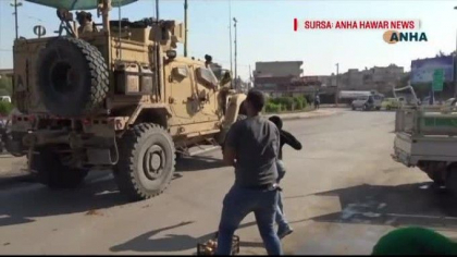 Trupele americane din Siria, „bombardate” cu cartofi de localnicii kurzi
