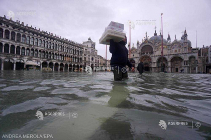 Furtuni violente in Italia - Venetia, vizata de o noua alerta de inundatii Furtuni violente in Italia - Venetia, vizata de o noua alerta de inundatii