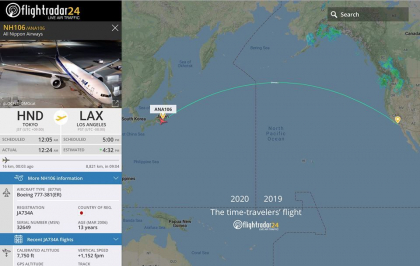 Un avion de pe cursa Tokyo - Los Angeles a zburat „in trecut”, iar pasagerii au sarbatorit Anul Nou pentru a doua oara - FOTO Un avion de pe cursa Tokyo - Los Angeles a zburat „in trecut”, iar pasagerii au sarbatorit Anul Nou pentru a doua oara - FOTO