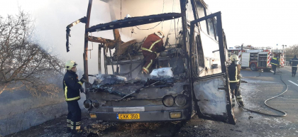 Noi detalii despre autocarul, care a luat foc la Peresecina - FOTO