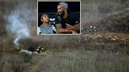 Imagini de la locul unde a cazut elicopterul in care legendarul jucator Kobe Bryant si-a pierdut viata - VIDEO Imagini de la locul unde a cazut elicopterul in care legendarul jucator Kobe Bryant si-a pierdut viata - VIDEO